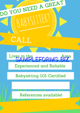 Babysitting Flyer 2 pdf free